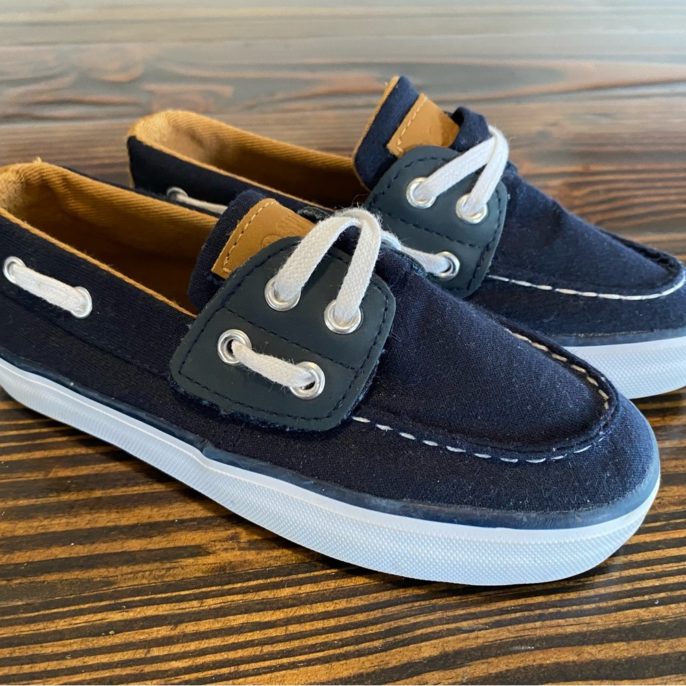 Navy Blue boys Boat Shoes size 11